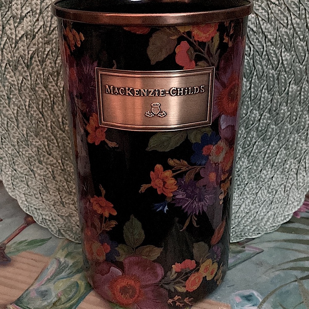 BLACK FLOWER MARKET UTENSIL HOLDER MacKenzie Childs EOC